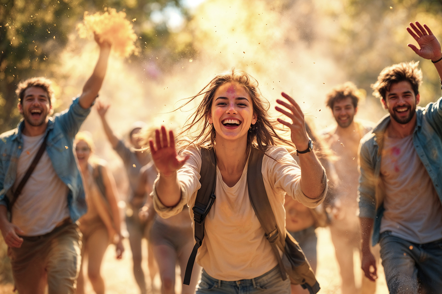 student group traveling
