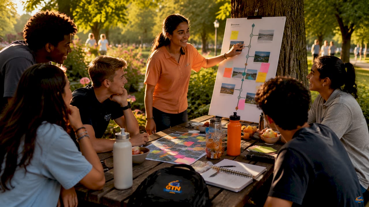youth leaders planning nonprofit group trip