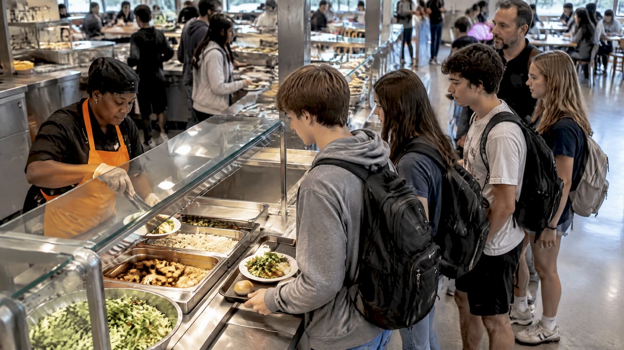 Avoid Surprise Meal Fees: Itemized Quotes for NYC Student Groups 1 Students choosing meals in campus dining hall
